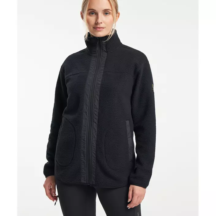 Tenson Yoke pälsfiberjacka dam, Black, large image number 6