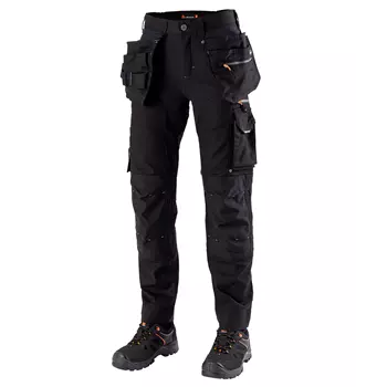 L.Brador 1070PB craftsman trousers, Black