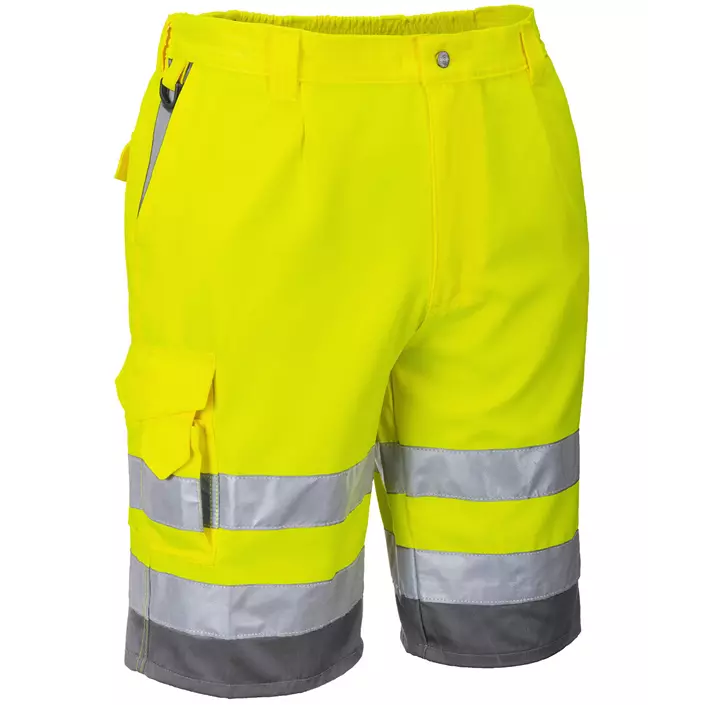 Portwest work shorts, Hi-vis Yellow/Grey, large image number 0