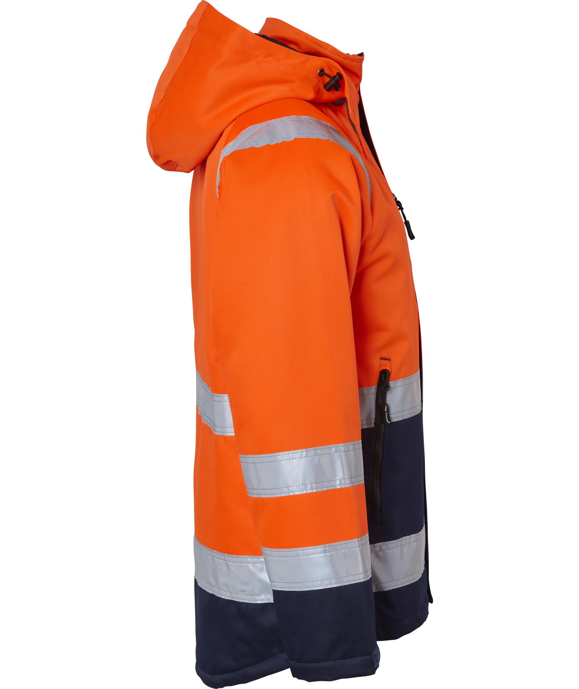 Top Swede winter jacket 131, Hi-Vis Orange/Navy, large image number 2