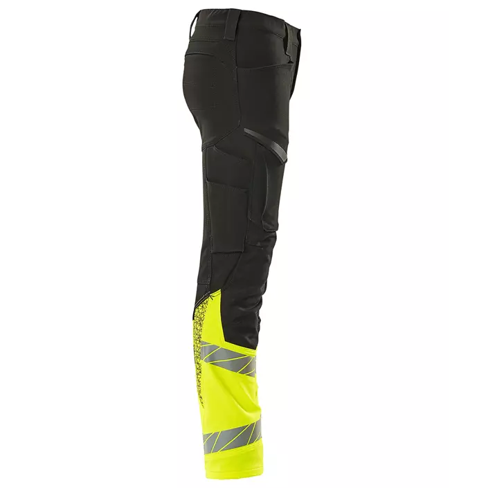 Mascot Accelerate Safe work trousers for kids, Black/Hi-Vis Yellow, large image number 2