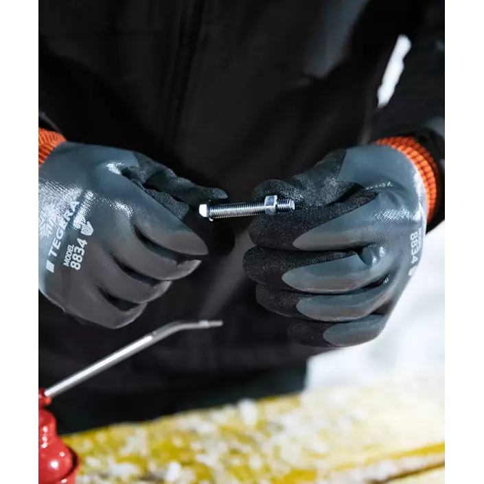 Tegera 8834 winter work gloves, Black, large image number 1