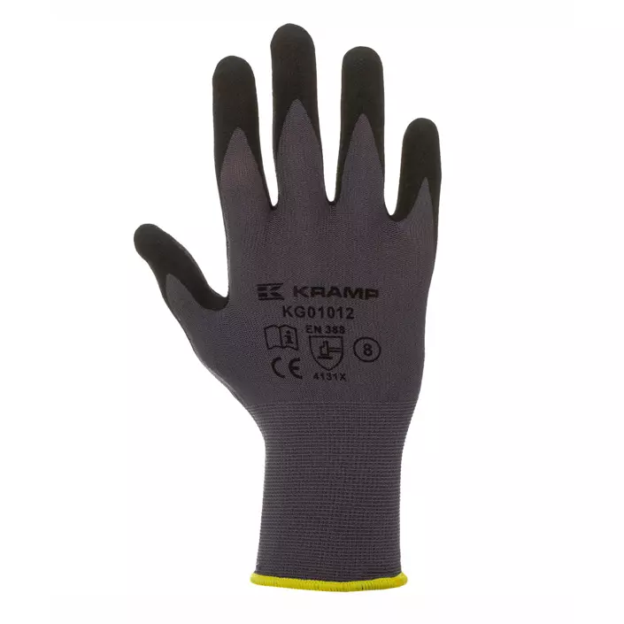 Kramp mounting gloves with oil resistant palm, Grey, large image number 0