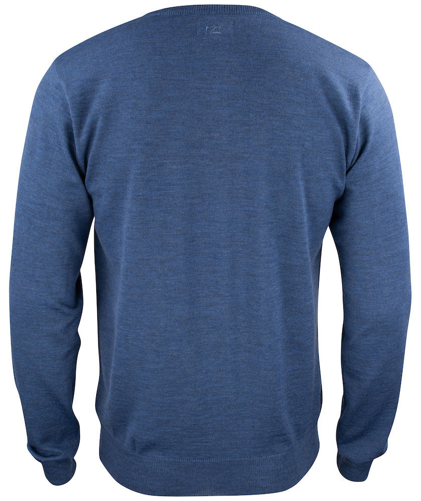 Cutter & Buck Everett sweatshirt with merino wool, Denim Melange, large image number 2