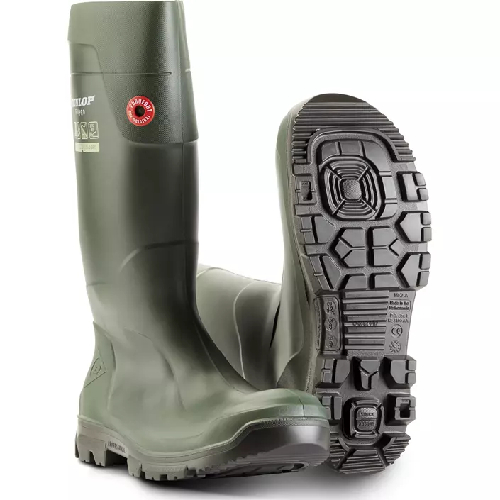 Dunlop Purofort FieldPro rubber boots O4, Green, large image number 0