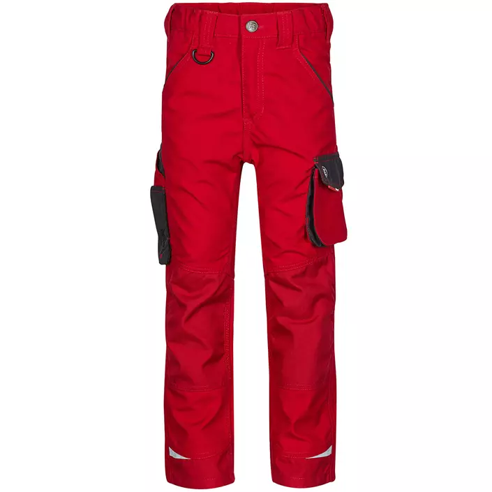 Engel Galaxy work trousers for kids, Tomato Red/Antracite Grey, large image number 0