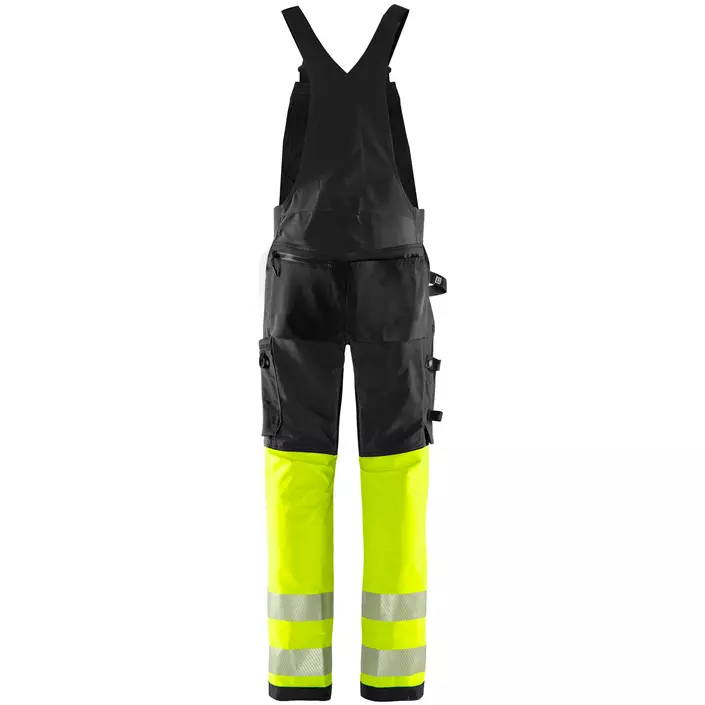 Fristads Green bib and brace 1032 GSTP full stretch, Hi-vis Yellow/Black, large image number 1