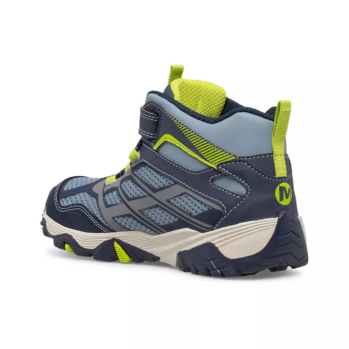 Merrell Moab FST Mid A/C WP boots for kids, Navy/China Blue, large image number 2