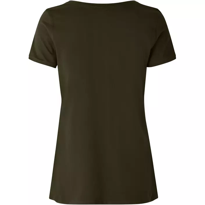 ID dame O-hals T-shirt, Olivengrøn, large image number 1