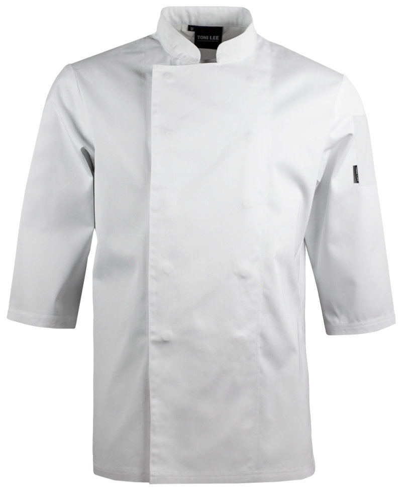 Toni Lee Snap  chefs jacket, White