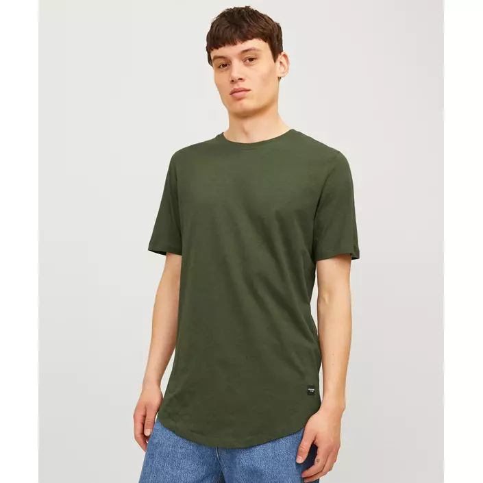 Jack & Jones JACJENS 5-pack T-shirt, White/Black/Navy/Forest, large image number 2