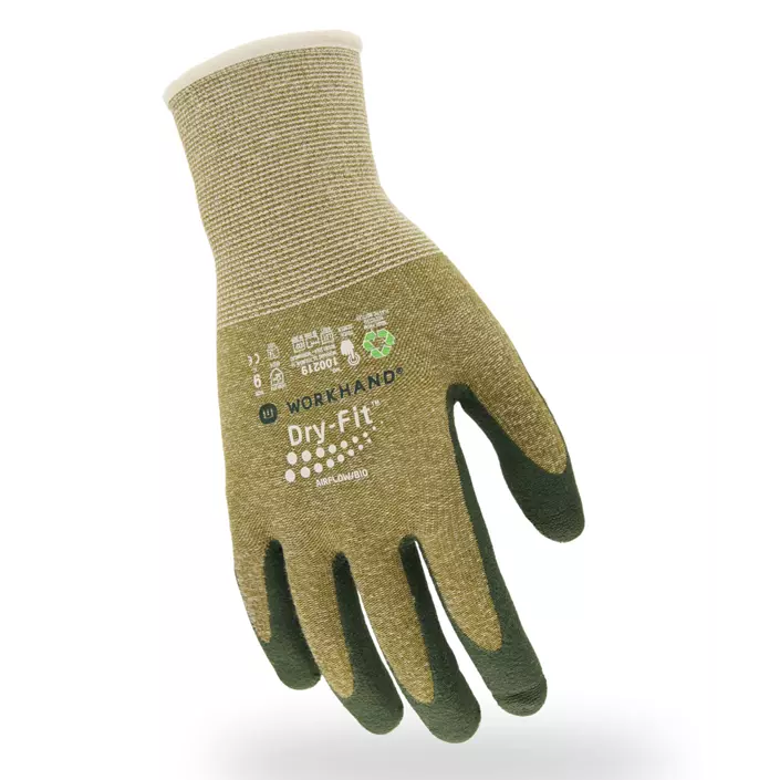 Workhand Dry-Fit Airflow assembly gloves, Sand/green, large image number 2