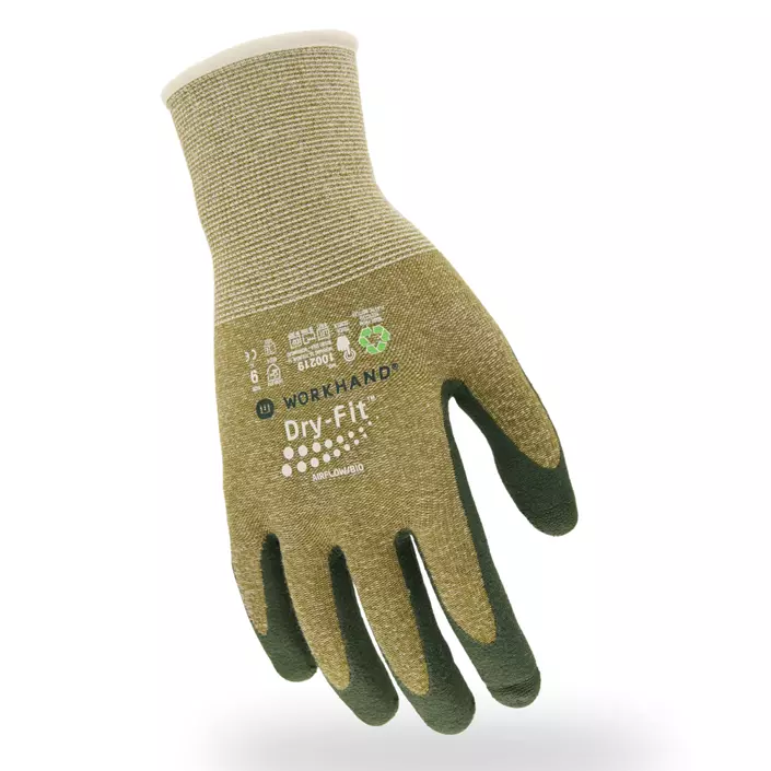 Workhand Dry-Fit Airflow assembly gloves, Sand/green, large image number 2