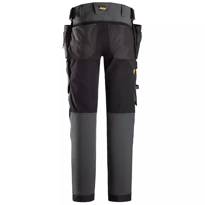 Snickers AllroundWork craftsman trousers 6275 full stretch, Steel Grey/Black, large image number 2