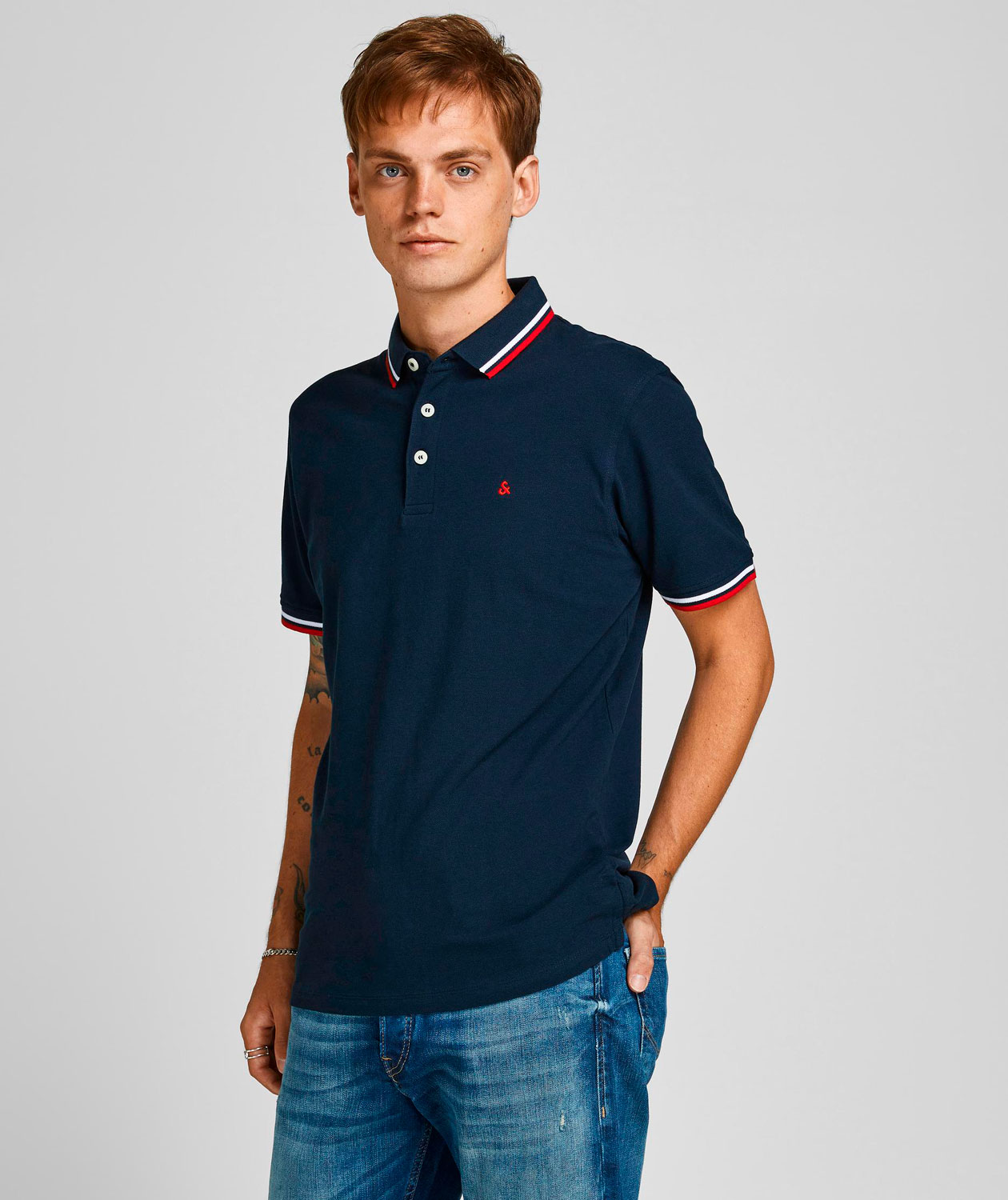 Jack & Jones JJEPAULOS polo shirt, Navy Blazer