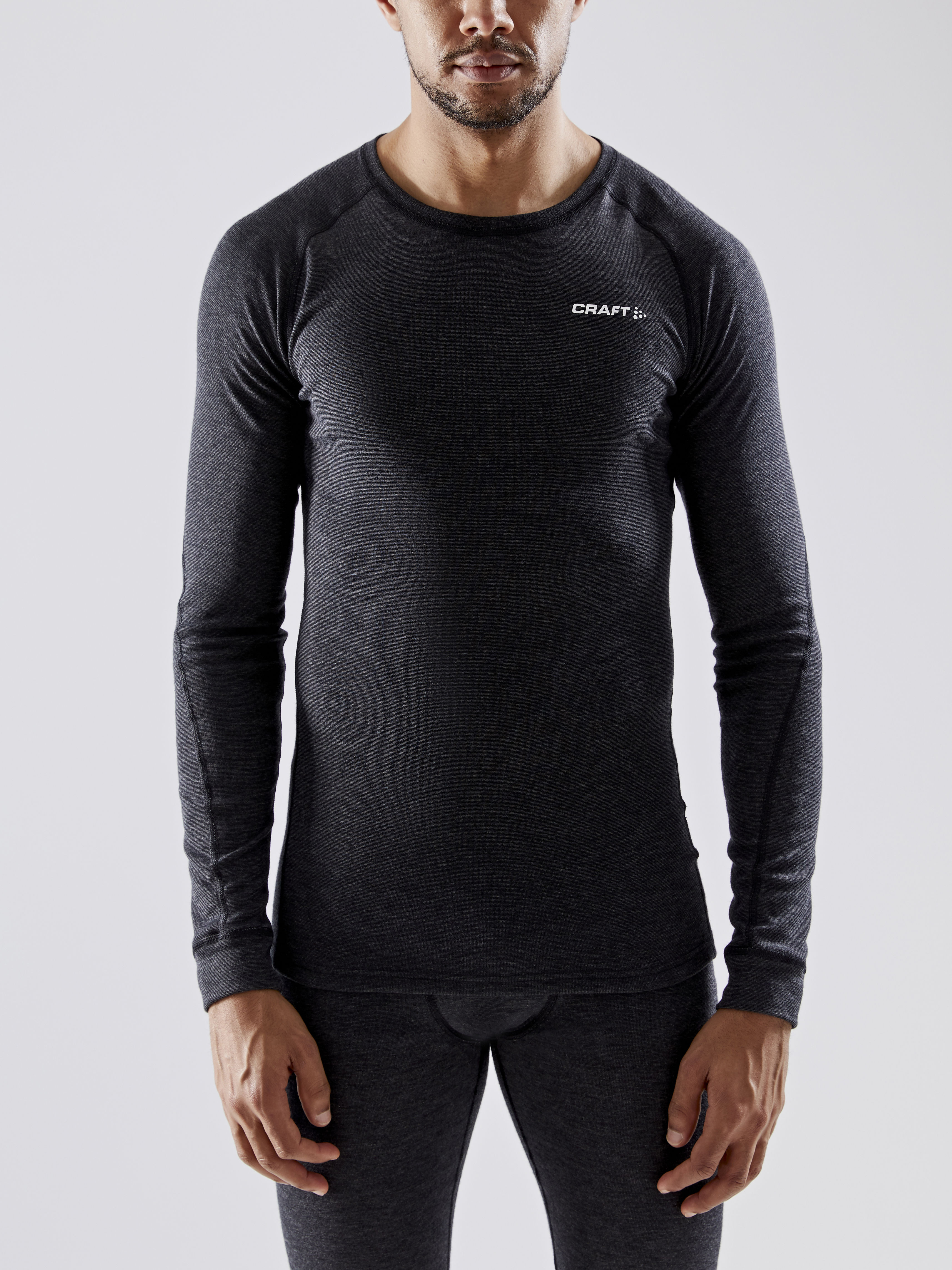 Craft Core baselayer set with merinowool, Black Melange, large image number 4
