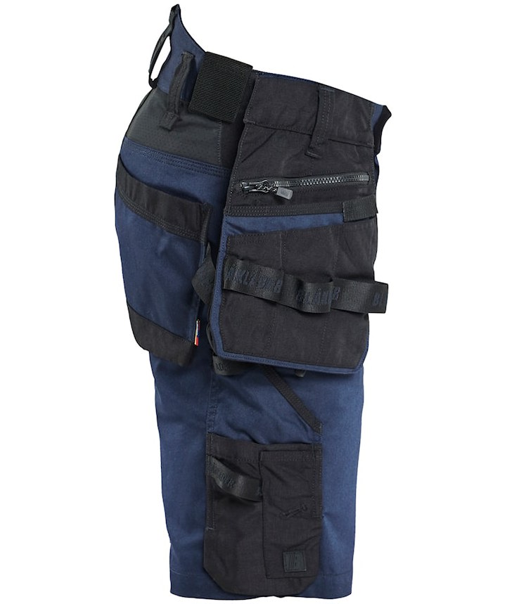 Bl&aring;kl&auml;der Striker hantverksshorts, M&ouml;rk Marinbl&aring;/Svart, large image number 2