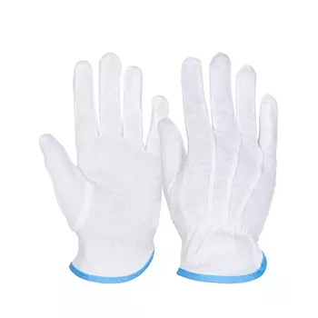 OS Special gloves with dots, White