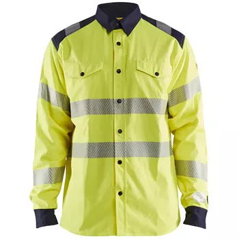 Blåkläder Multinorm skjorta, Varsel gul/marinblå