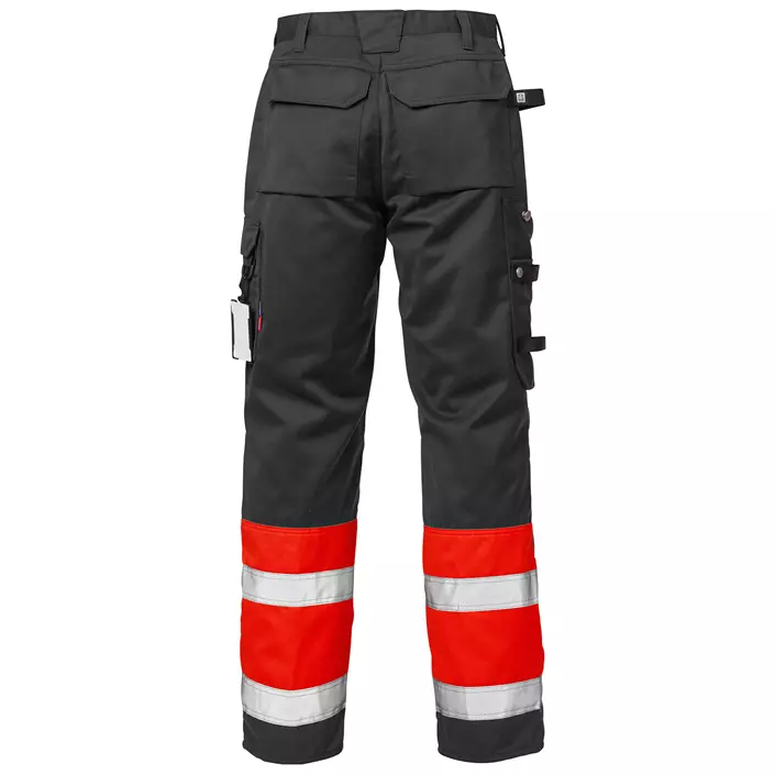 Fristads work trousers 2032, Hi-vis Red/Black, large image number 1
