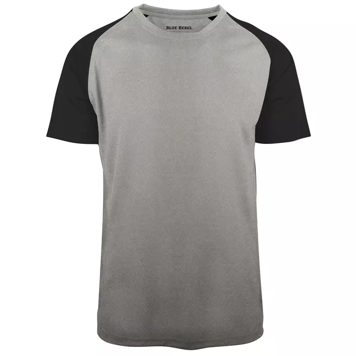 Blue Rebel Dragon Kontrast  T-Shirt, Grau Meliert, large image number 0