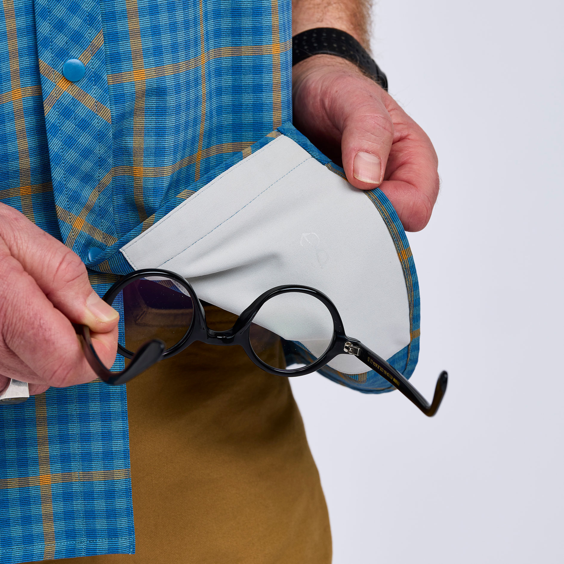 Pinewood Outdoor kort&aelig;rmet skjorte, Blue, large image number 5