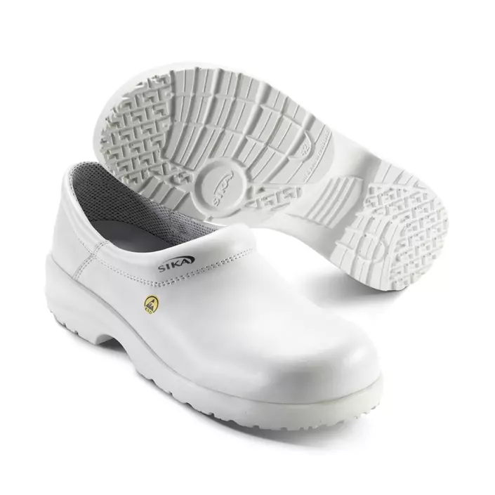 Sika Fusion clogs with heel cover S2, White, large image number 0