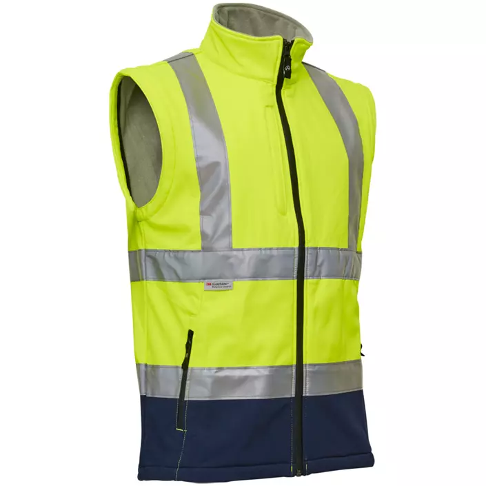 Elka Visible Xtreme 2-in-1 softshell jacket, Hi-Vis yellow/marine, large image number 2