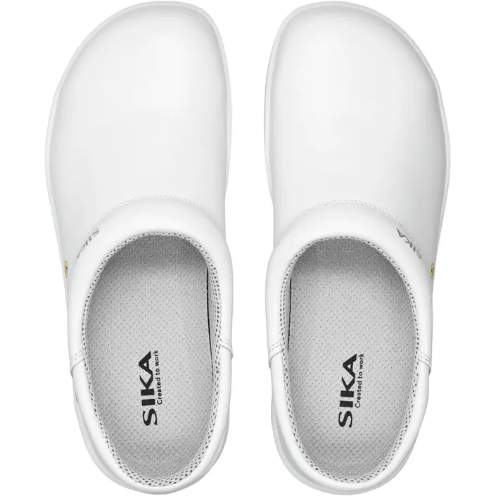 Sika Fusion clogs with heel cover S2, White, large image number 2