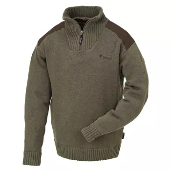 Pinewood  New Stormy knitted sweater with half-zip, Brown Mix