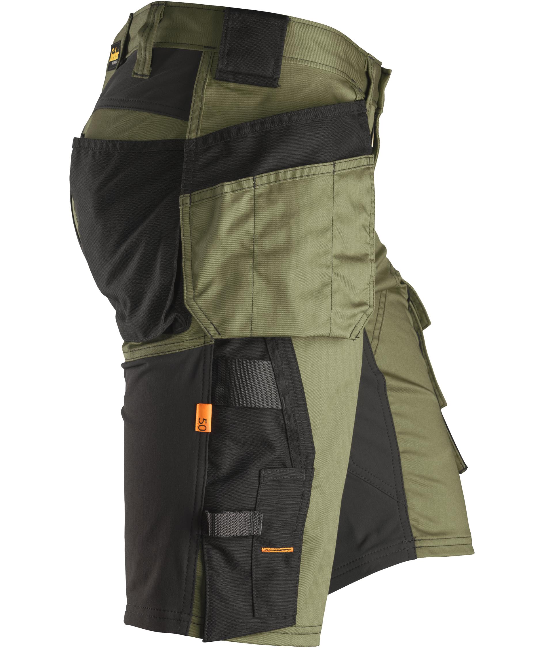 Snickers AllroundWork craftsman shorts 6141, Khaki Green/Black, large image number 2