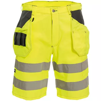 Tranemo CE-ME craftsmens shorts, Hi-vis Yellow/Grey