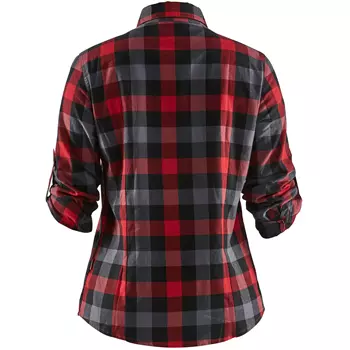 Blåkläder dame flannelskjorte, Rød/Svart