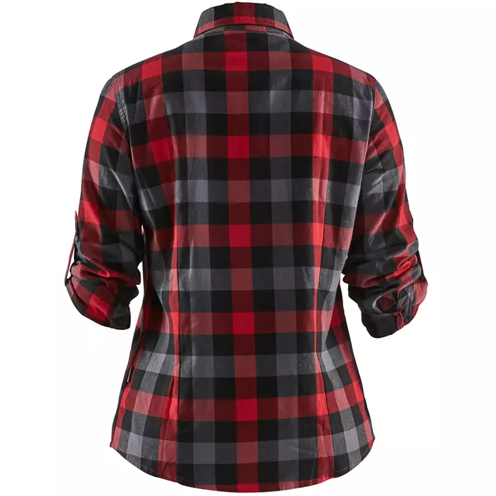 Blåkläder women's flannel shirt, Red/Black, large image number 1