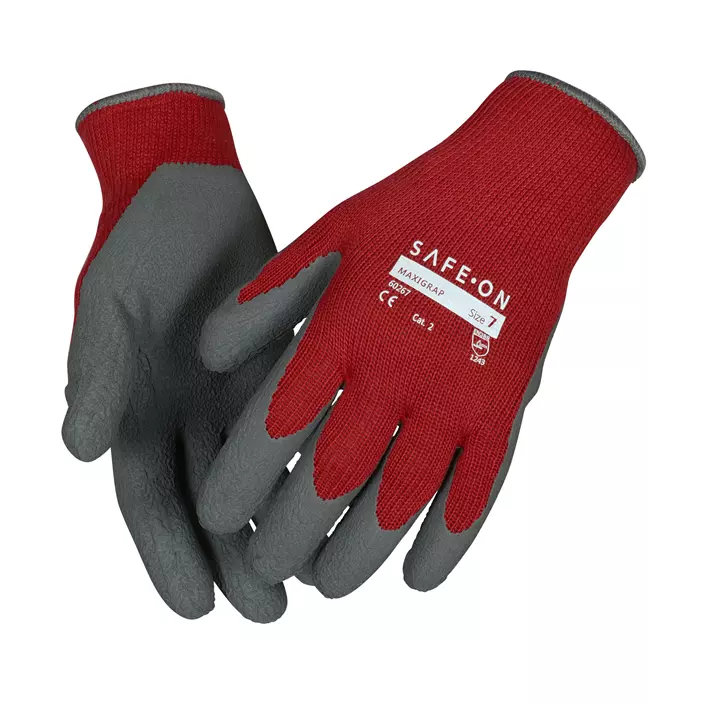 SAFE-ON MaxiGrap handsker, Grøn/grå, large image number 0