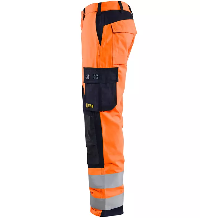 Blåkläder Multinorm arbejdsbukser, Hi-vis Orange/Marine, large image number 2