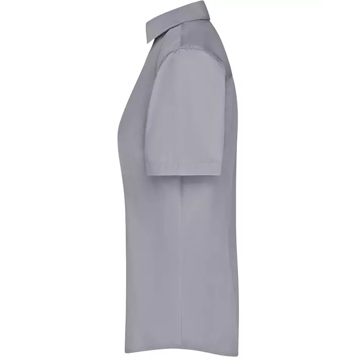James & Nicholson kurzärmeliges Modern fit Damenhemd, Grau, large image number 3