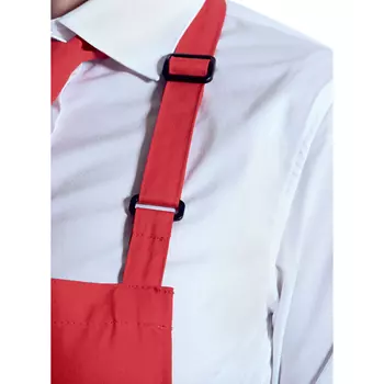 Karlowsky Basic vattenavvisande bröstlappsförkläde, Röd