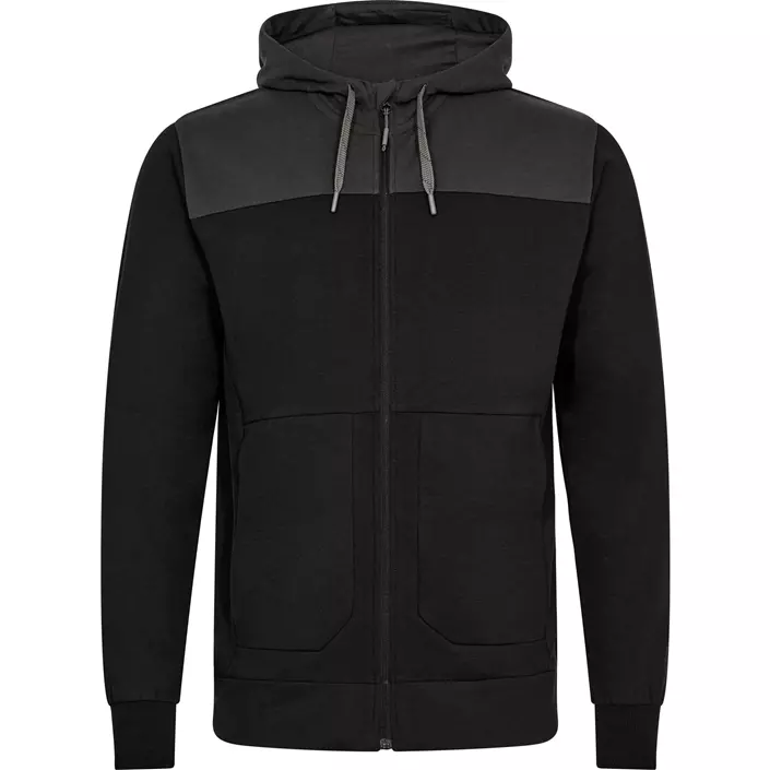 Engel Entire hoodie med dragkedja, Black/Anthracite Grey, large image number 0