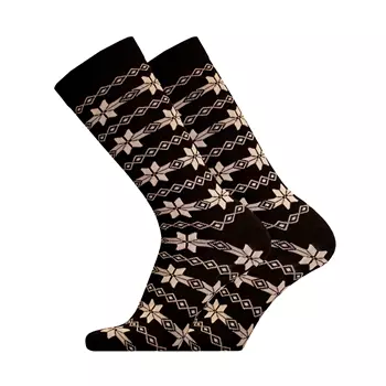 UphillSport Snowflakes socks with merino wool, Black