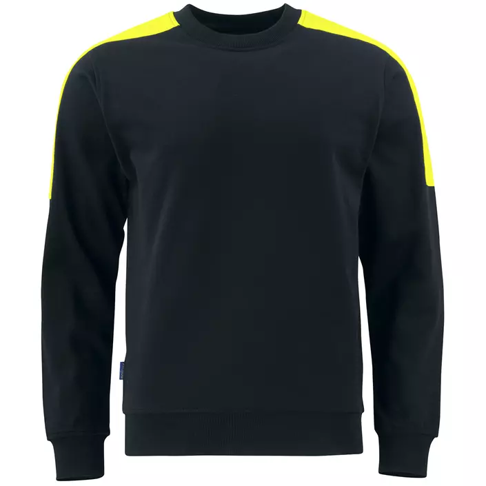 ProJob Sweatshirt, Schwarz/Hi-Vis Gelb, large image number 0