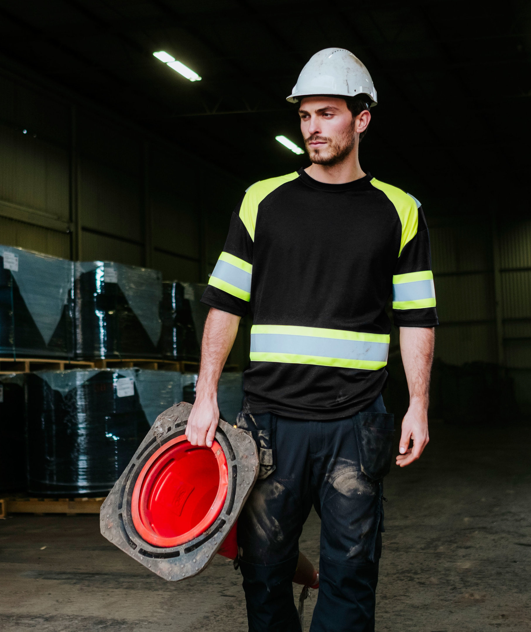 YOU Sigtuna  Reflex T-shirt, Schwarz/Gelb, large image number 3