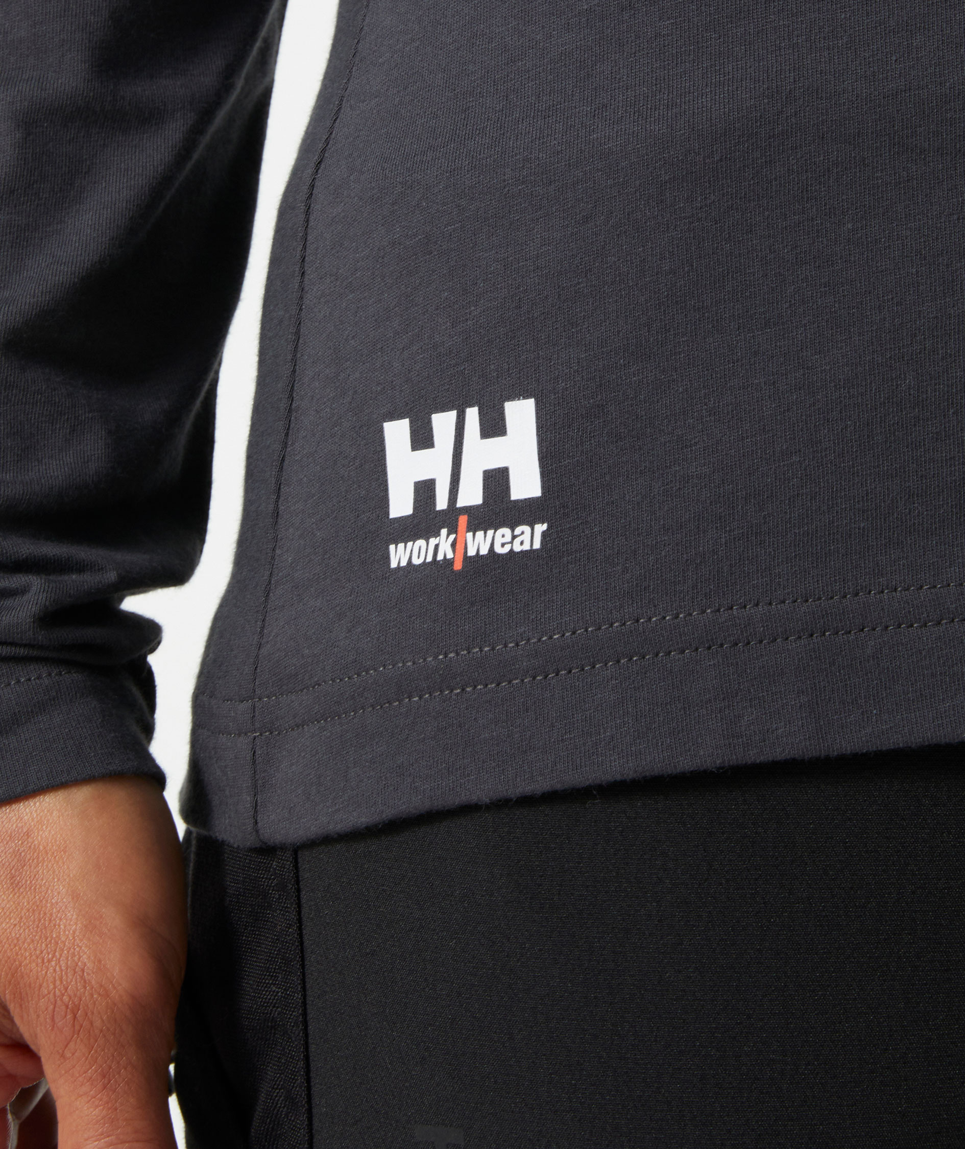 Helly Hansen Classic lang&aelig;rmet dame T-shirt, M&oslash;rkegr&aring;, large image number 5