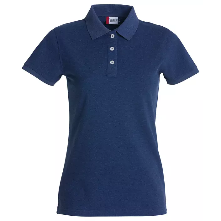 Clique Premium Damen Poloshirt, Blau Melange, large image number 0