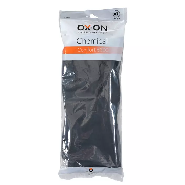 OX-ON Cemical Comfort 6300 kjemikaliebeskyttelseshansker, Svart, large image number 3