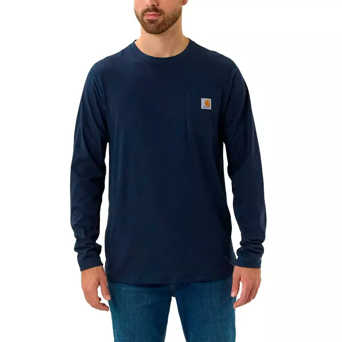 Carhartt Force Flex langermet T-skjorte, Navy, large image number 0