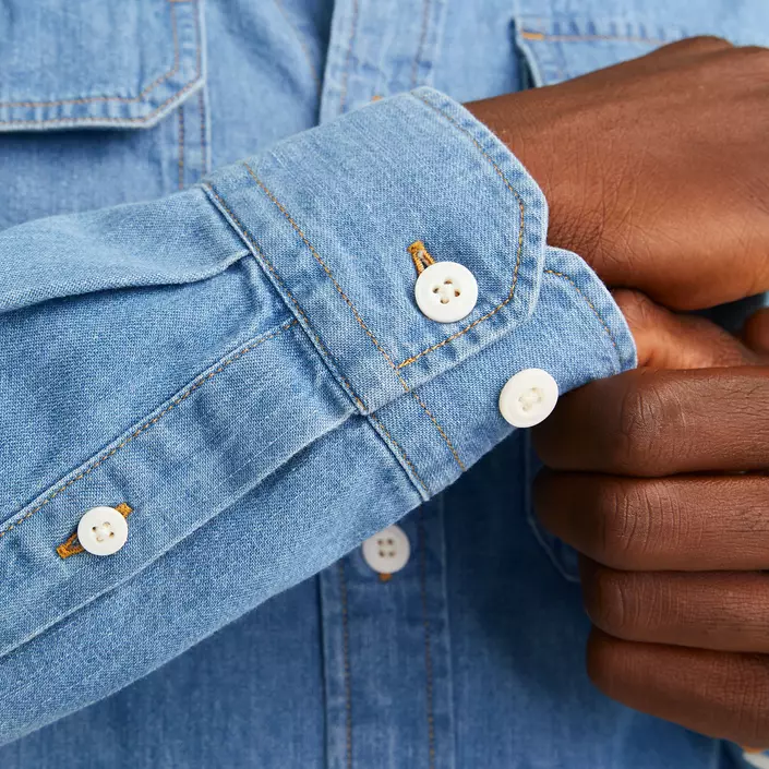Jack & Jones JJETRAVIS Denim Hemd, Light Blue Denim, large image number 4