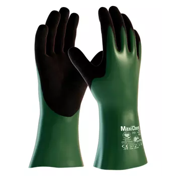 ATG MaxiChem Cut 56-633 chemical protective gloves Cut B, Green/Black