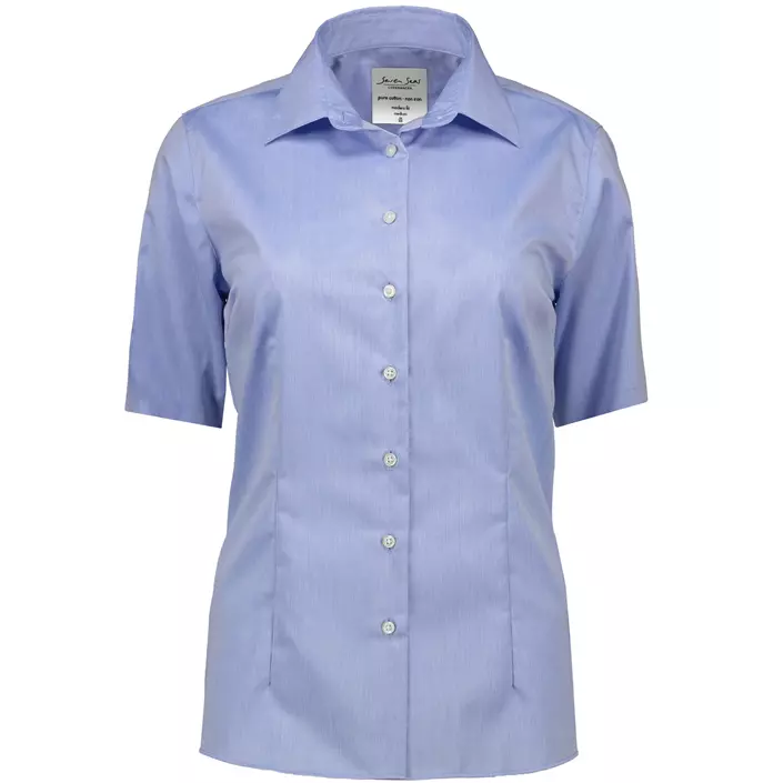 Seven Seas Fine Twill Kurzärmeliges Modern fit Damen Hemd, Hellblau, large image number 0