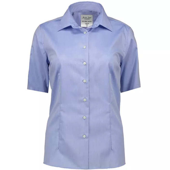 Seven Seas Fine Twill kortärmad Modern fit skjorta dam, Ljusblå, large image number 0